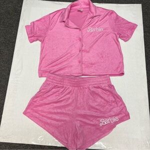 Barbie Pink Pajama Set – Size XL  White Logo